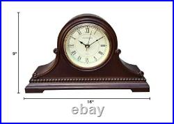 Mantel Clocks, Battery Operated, Silent Wood Mantle Clock with Westminster Ch