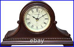 Mantel Clocks, Battery Operated, Silent Wood Mantle Clock with Westminster Chime