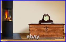 Mantel Clocks, Battery Operated, Silent Wood Table Clock with Westminster Chi