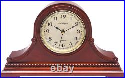 Mantel Clocks, Battery Operated, Silent Wood Table Clock with Westminster Chimes