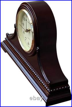 Mantel Clocks, Battery Operated, Silent Wood Table Clock with Westminster Chimes