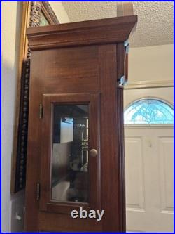 Mechanical Chain-Driven Wood Grandfather Clock, Westminster Chimes, Moon Dial