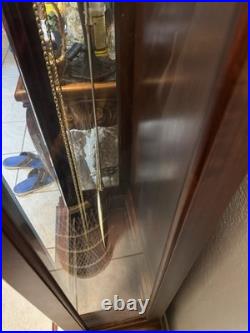Mechanical Chain-Driven Wood Grandfather Clock, Westminster Chimes, Moon Dial