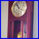 Mechanical Pendulum Hanging Wall Clock Westminster Chime Wood Glass Brown