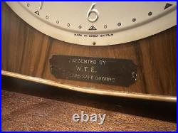 Mid Century Smiths Walnut Mantel Clock Westminster Chimes Art Deco