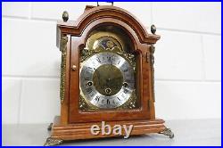 Mid-Century Vintage Dutch Mantel Clock Desk Clock Westminster Chime