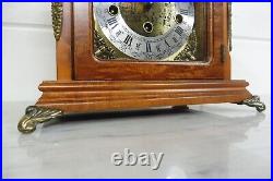 Mid-Century Vintage Dutch Mantel Clock Desk Clock Westminster Chime