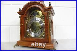 Mid-Century Vintage Dutch Mantel Clock Desk Clock Westminster Chime