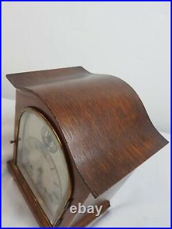 Miniature Oak Cased German Westminster Chimes 5 Gongs Bracket Clock