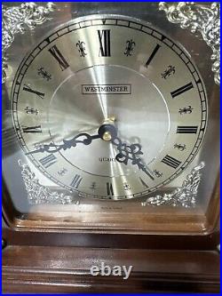 Modern Westminster Chime Quartz Battery Colonial Bracket Style clock TESTED NICE