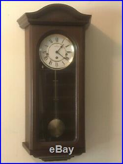 Montreux Key Wind Mechanical Pendulum Westminster Chime Wall Clock Serviced