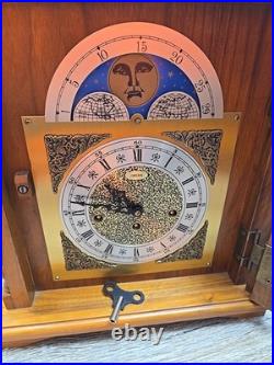 Moon Phase Emperor Mantel Clock Vintage 1970's Era