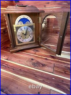 Moon Phase Emperor walnut mantel clock $550.00 $OBO$