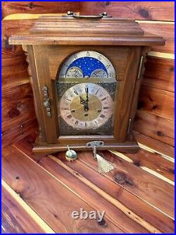 Moon Phase Emperor walnut mantel clock $550.00 $OBO$