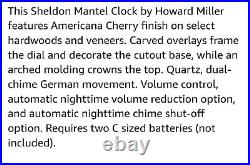 NEW Howard Miller Sheldon 635127 Americana Cherry Mantel Clock withQuartz