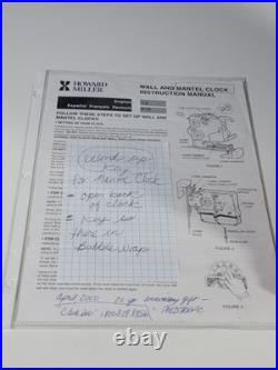 NICE HOWARD MILLER Graham Key Wound Mantel Clock 612-437 340-020A Triple Chime
