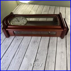 Near Mint Seiko Mahogany Finish Pendulum Chiming Cherry Wall Clock QXH118BLH