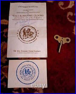 New England Clock Co-8 Day Westminster Regulator-Schoolhouse Clock-Limited