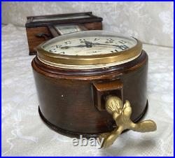 New Haven Banjo Clock 29 Tall Runs & Strikes Whitney Model Mahogany Case