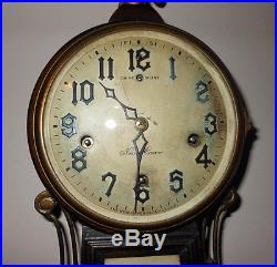 New Haven Banjo Clock Westminster Chimes Runs
