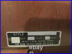 New Haven Clock Co Electric Westminster Chime Mantel Clock Working NHS 611-337C