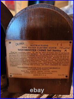 New Haven Clock Co, Westminster Chime Electric Mantel Clock