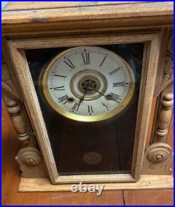 New Haven Gingerbread mantle clock antique