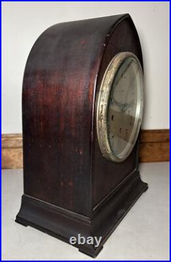 New Haven Gothic Beehive Dome Top Tombstone Westminster Chime Mantel Clock