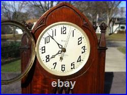 New Haven Gothic Shelf Mantle Westminster Chime Clock Abbey Design. Restoration