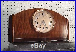 New Haven Orleans Westminster Chime Art Deco Mid Century Mantle Table Clock