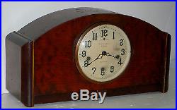 New Haven U. S. A Westminster Chime 8 Day Art Deco Tambour Clock Orleans Working
