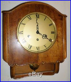 Nice Rare Working Friedrich Mauthe German 8 Day Westminster Chime Wall Clock