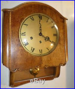 Nice Rare Working Friedrich Mauthe German 8 Day Westminster Chime Wall Clock