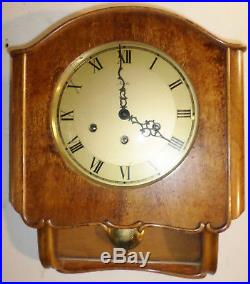 Nice Rare Working Friedrich Mauthe German 8 Day Westminster Chime Wall Clock