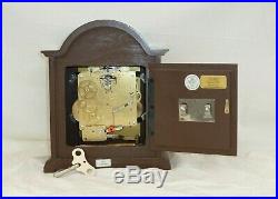 Nice Woodford Hermle Walnut Westminster Chime + Moonphase Mantle Bracket Clock