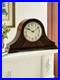 Norwalk Triple-Chime Tambour Mantel Clock Walnut Quartz Westminster 78948