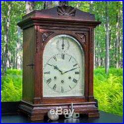 OLD GERMAN 1920s 8 DAY Gustav Becker Bracket Clock Quarter Westminster Chime OAK