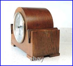 Oak Case Musical Westminster Chime Striking Mantel Clock Garrard