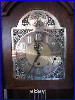 Oak Grandfather Clock Westminster Chime Howard Miller New Yorker 610-160