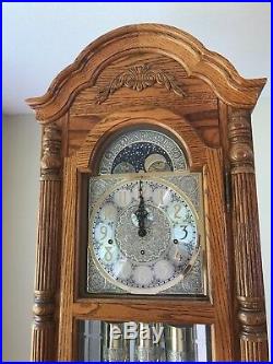 Oak Howard Miller Kenneth Grandfather Clock Model 610-922