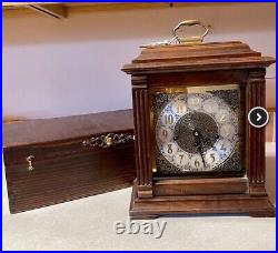 Oak Mantel Clock, Austen by Emperor Clock Co, German Hermle movement with key