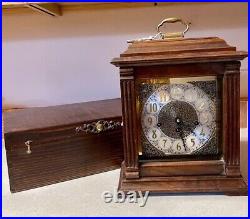 Oak Mantel Clock, Austen by Emperor Clock Co, German Hermle movement with key