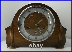 Oak Smiths Enfield 8 Day Westminster Chiming Mantel Clock 1955 F23