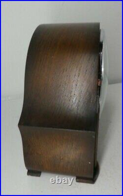 Oak Smiths Enfield 8 Day Westminster Chiming Mantel Clock 1955 F23