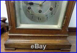 Oak cased westminster chimes bracket clock