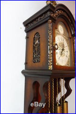Old Dutch Wall Clock in Nutwood Old Clock Vintage Antique Westminster chime