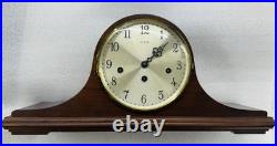 Old Mahogany Humpback 2 Jewels Elgin chiming Mantel Clock Made In Germany 18