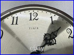 Old Mahogany Humpback 2 Jewels Elgin chiming Mantel Clock Made In Germany 18