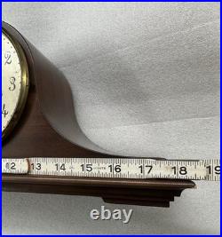 Old Mahogany Humpback 2 Jewels Elgin chiming Mantel Clock Made In Germany 18