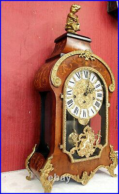 Old Mantel Clock Vintage 8 Day Clock Louis XV Boulle RococoWESTMINSTER 76 cm